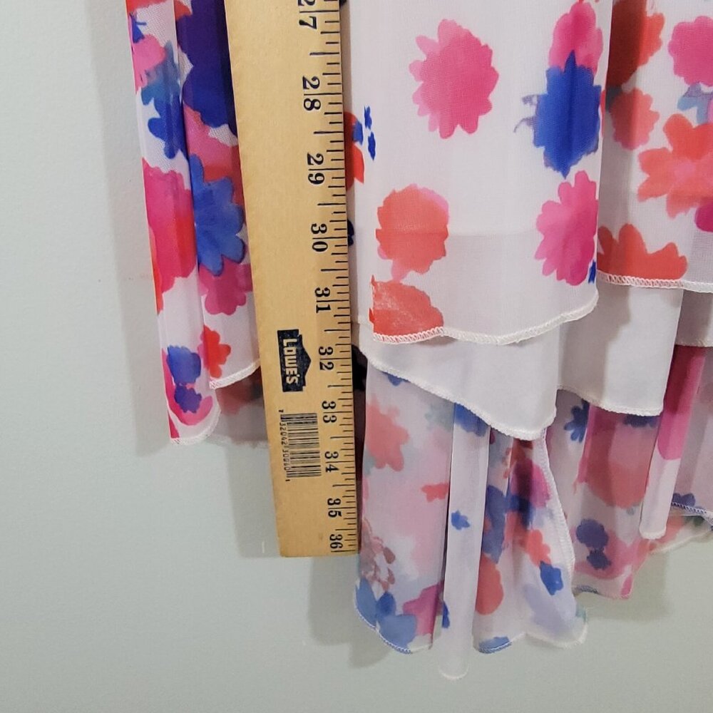 Speechless‎ Dress Pink Blue Floral Asymmetric Sleeveless Party Dress Girls Sz 12 - Picture 5 of 8